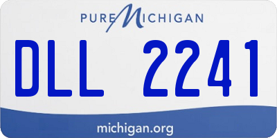 MI license plate DLL2241