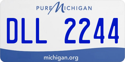 MI license plate DLL2244