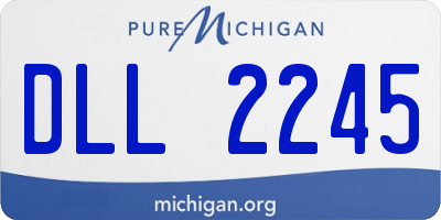 MI license plate DLL2245