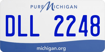 MI license plate DLL2248