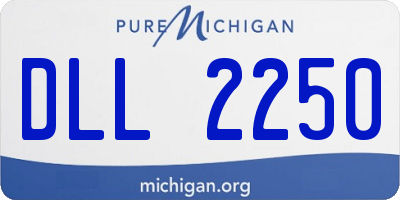 MI license plate DLL2250