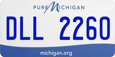 MI license plate DLL2260