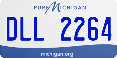 MI license plate DLL2264
