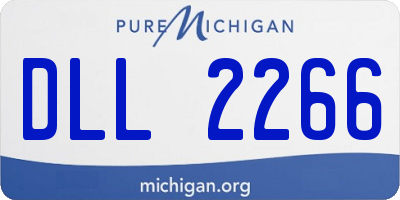 MI license plate DLL2266