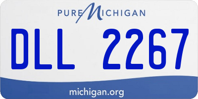 MI license plate DLL2267