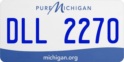 MI license plate DLL2270