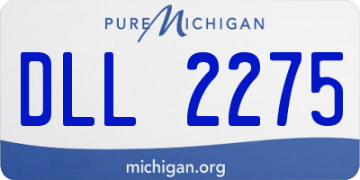 MI license plate DLL2275