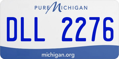 MI license plate DLL2276