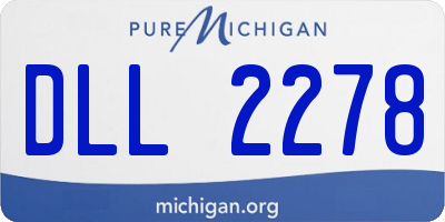 MI license plate DLL2278