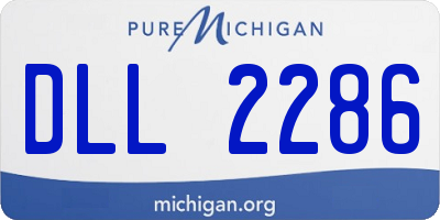 MI license plate DLL2286