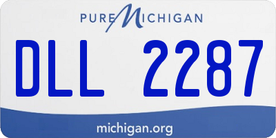 MI license plate DLL2287