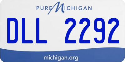 MI license plate DLL2292