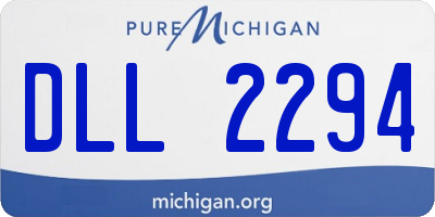 MI license plate DLL2294