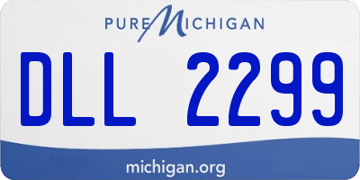 MI license plate DLL2299