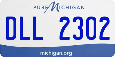 MI license plate DLL2302
