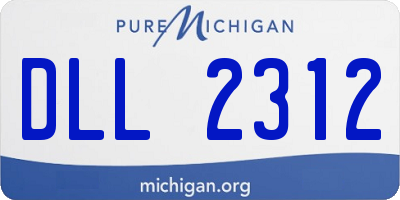 MI license plate DLL2312