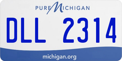MI license plate DLL2314
