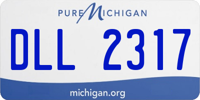 MI license plate DLL2317