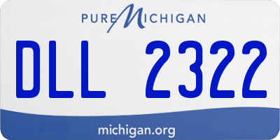 MI license plate DLL2322