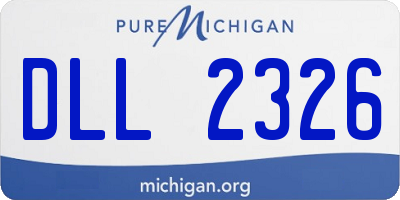 MI license plate DLL2326