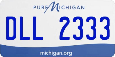 MI license plate DLL2333