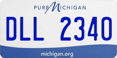 MI license plate DLL2340