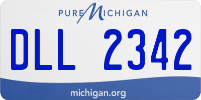 MI license plate DLL2342