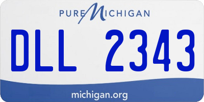 MI license plate DLL2343