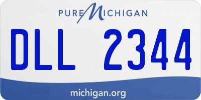 MI license plate DLL2344