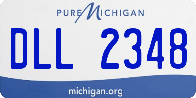 MI license plate DLL2348