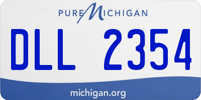 MI license plate DLL2354