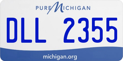 MI license plate DLL2355