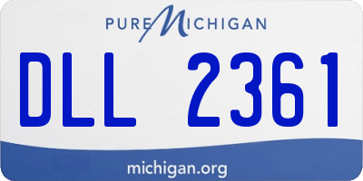 MI license plate DLL2361