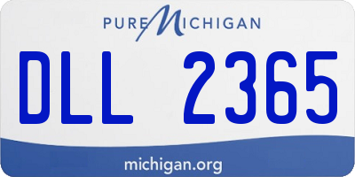 MI license plate DLL2365