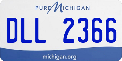 MI license plate DLL2366