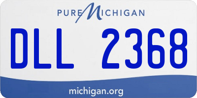 MI license plate DLL2368