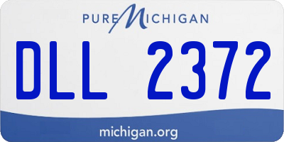 MI license plate DLL2372