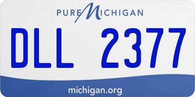 MI license plate DLL2377