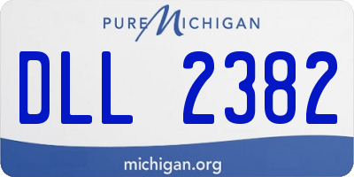 MI license plate DLL2382
