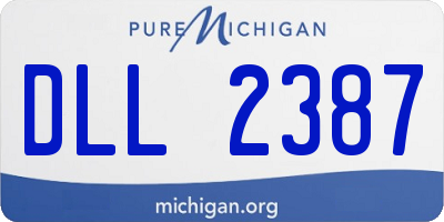 MI license plate DLL2387