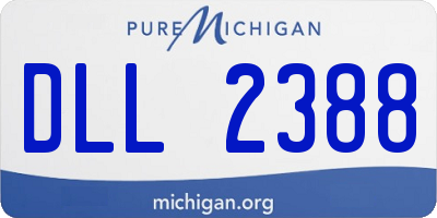 MI license plate DLL2388