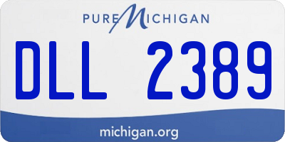 MI license plate DLL2389