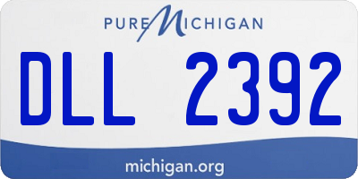 MI license plate DLL2392