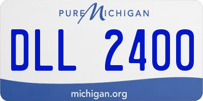 MI license plate DLL2400