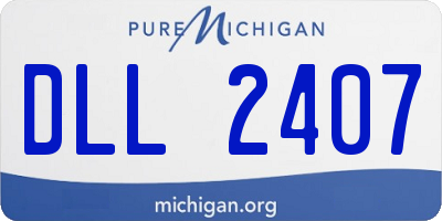 MI license plate DLL2407