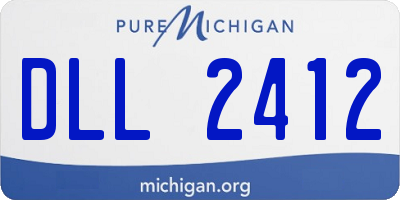 MI license plate DLL2412