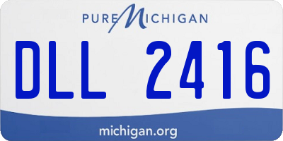 MI license plate DLL2416