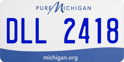 MI license plate DLL2418