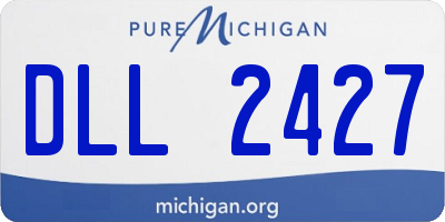 MI license plate DLL2427