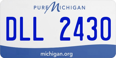 MI license plate DLL2430